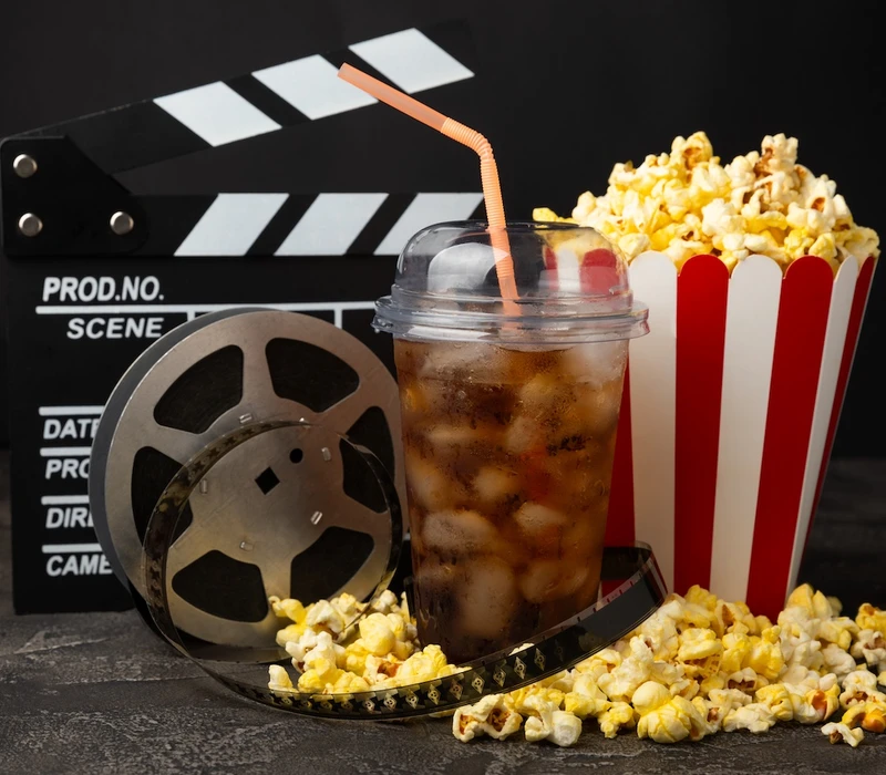 film soda and popcorn for movie night
